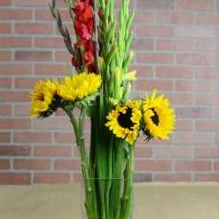 Richland Sturdy Tapered Rectangle Clear Glass 11-3/4" Vases 3 Richland Sturdy Tapered Rectangle Clear Glass 11-3/4