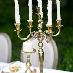 Richland Gold Moretti Candelabra 25in
