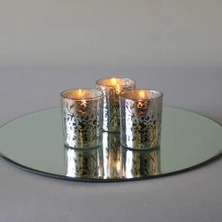 Richland Silver Lace Votive Holder Set Of 12