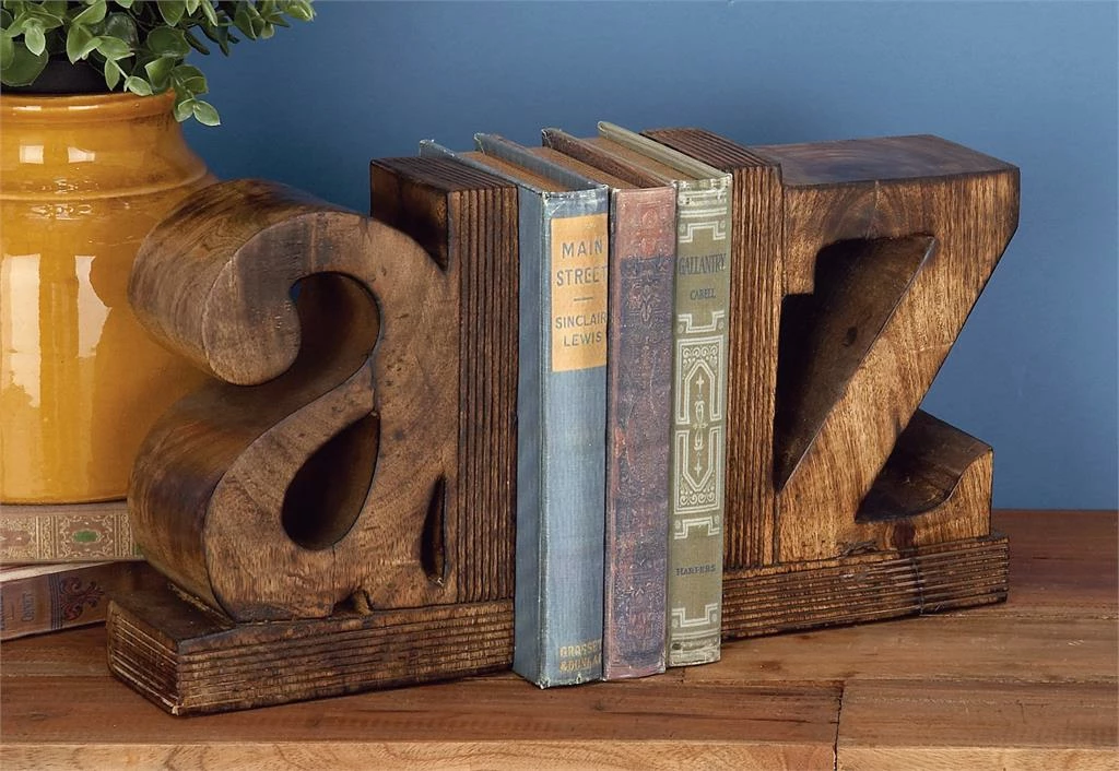Richland Wooden Alphabet Book Ends 2 Richland Wooden Alphabet Book Ends