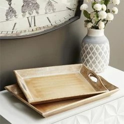 Richland Wood Tray Farmhouse Set Of 2