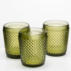 Richland Diamond Candle Holder Dark Green Set Of 48
