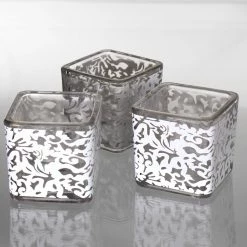 Shop By Event Richland Votive Holder Square White Lace Set Of 12