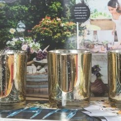 Richland Votive Holder Grande Gold Mercury Set Of 12 Shop By Event