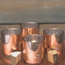 Richland Votive Holder Grande Rose Gold Mercury Set Of 12 Shop By Event