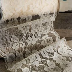 Richland Ivory Lace Ribbon 6" Wide X 10 Yards