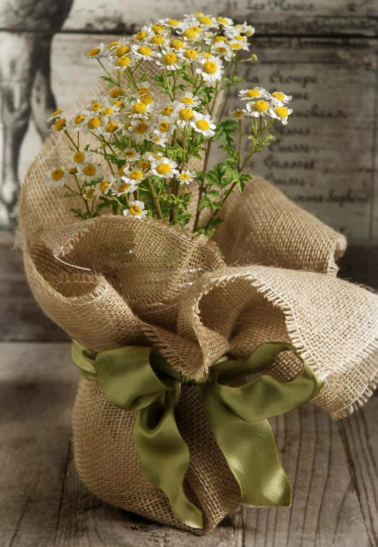 Richland 12 Rustic Burlap Pot Gift Wrap - 20 X 20 1 Richland 12 Rustic Burlap Pot Gift Wrap - 20 X 20