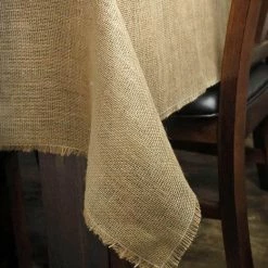 Richland Burlap Square Tablecloth 72" X 72"