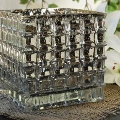 Richland Shop By Event Silver Mercury Glass 6" Cube Vase & Candle Holder