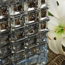 Richland Shop By Event Silver Mercury Glass 6" Cube Vase & Candle Holder
