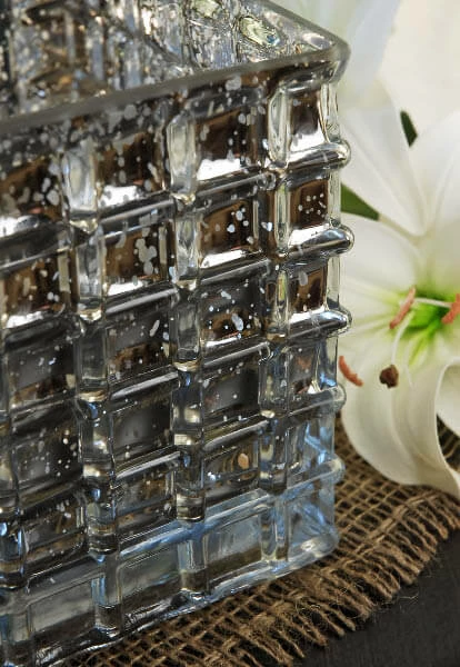 Richland Shop By Event Silver Mercury Glass 6" Cube Vase & Candle Holder 1 Richland Shop By Event Silver Mercury Glass 6" Cube Vase & Candle Holder