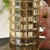 Richland Weddings Mercury Glass Vase Gold 10in