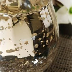 Richland Mercury Glass Candle Holder & Bowl 4x5