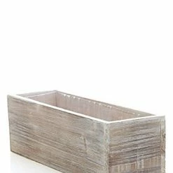 Richland Shop By Event Whitewashed Barnwood Planter 12x4 Hard Plastic Liner
