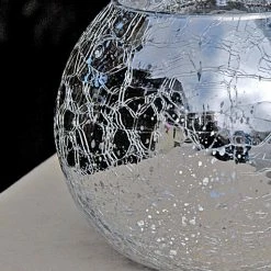 Richland Shop By Event Mercury Glass Silver Ivy Bowl 4.75" X 6.25"