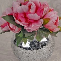 Richland Shop By Event Mercury Glass Silver Ivy Bowl 4.75" X 6.25"