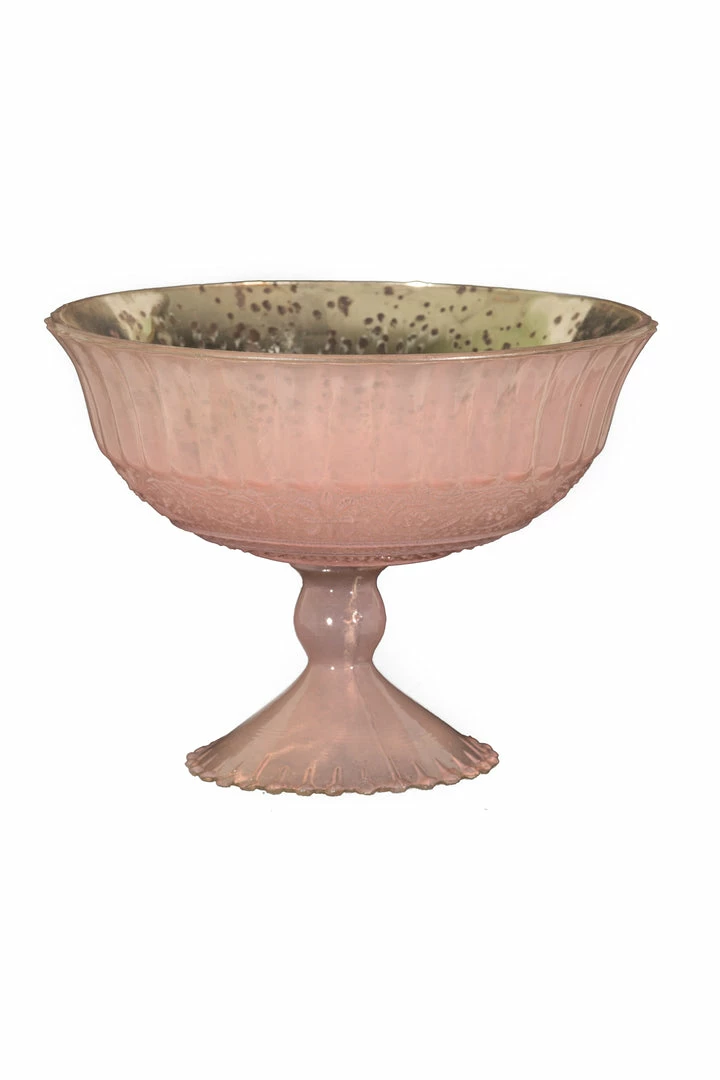 Richland Mercury Glass Compote Pink 5" X 7" Anniversary 3 Richland Mercury Glass Compote Pink 5" X 7" Anniversary