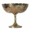 Richland Anniversary Mercury Glass Compote Burnt Gold 8" X 7"