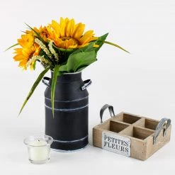 Save-On-Crafts Black Metal Farm Milk Can 7