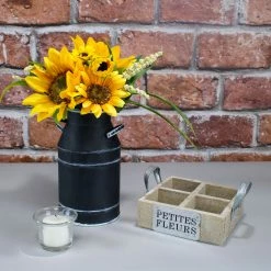 Save-On-Crafts Black Metal Farm Milk Can 7"