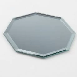 Richland Eastland Octagon Mirror Coaster 5" Set Of 12 Candle Holders