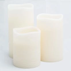Richland LED Big Pillar Candles Ivory 6” X 12”
