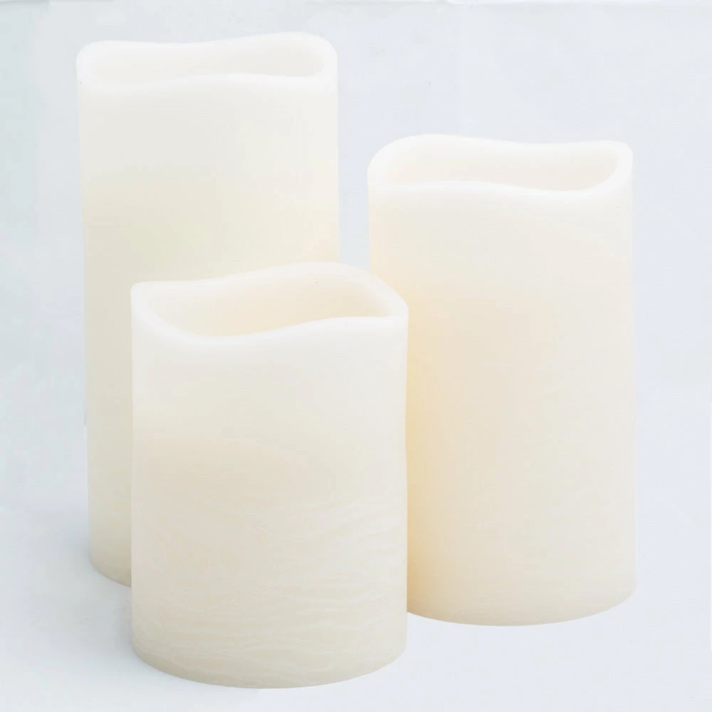 Richland LED Big Pillar Candles Ivory 6” X 12” Set Of 4 3 Richland LED Big Pillar Candles Ivory 6” X 12” Set Of 4