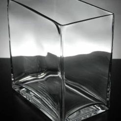 Richland Weddings Thick Glass Rectangle Vases  7.5 X 8