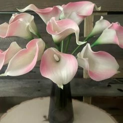 Richland Fall Natural Touch Hand-Tied Calla Blush & Cream Lily Wedding Bouquet