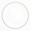 Richland 13" Rose Gold Beaded Glass Charger Plate Set Of 12