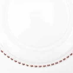 Richland 13" Rose Gold Beaded Glass Charger Plate Set Of 12 5 Richland 13