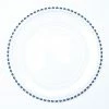 Weddings Richland 13" Blue Beaded Glass Charger Plate Set Of 12
