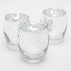 Richland Grande Hurricane Votive Holder Silver Mercury Set Of 12