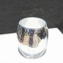 Richland Grande Hurricane Votive Holder Silver Mercury Set Of 72