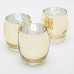 Richland Grande Hurricane Votive Holder Gold Mercury Set Of 12 Shop By Event