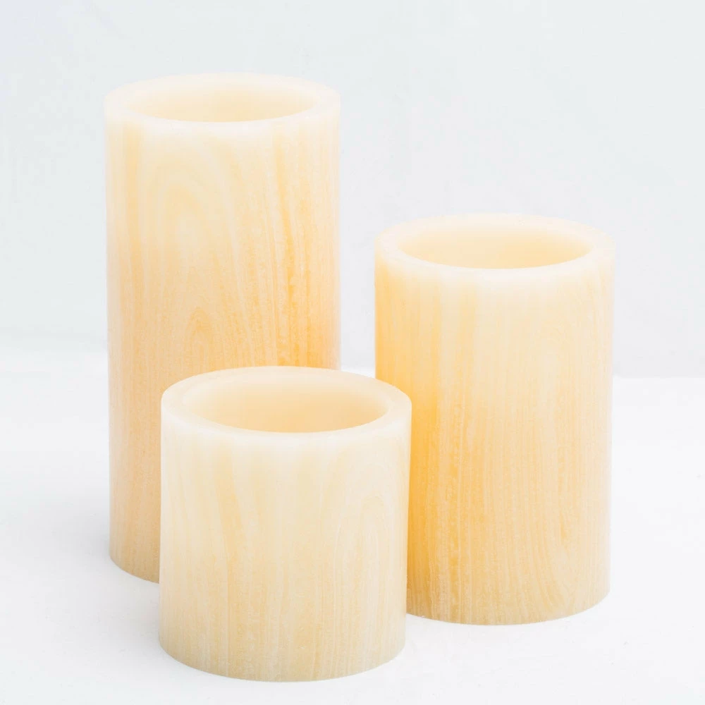 Richland Flameless LED Pillar Candle Birch 4" X 6" Fall 3 Richland Flameless LED Pillar Candle Birch 4" X 6" Fall