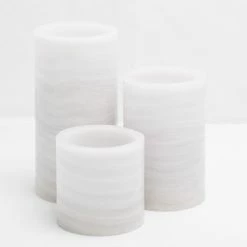 Richland Flameless LED Pillar Candle Marble 4" X 8" Set Of 12 9 Richland Flameless LED Pillar Candle Marble 4