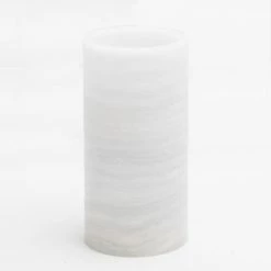 Richland Flameless LED Pillar Candle Marble 4" X 8" Set Of 12