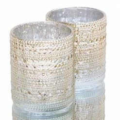 Richland Mercury Candle Holder Pearly Metallic Gold Large Set Of 6