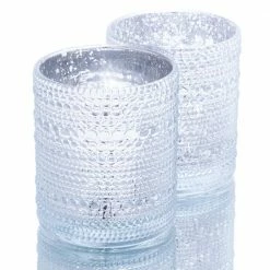 Shop By Event Richland Mercury Candle Holder Pearly Silver Large Set Of 24