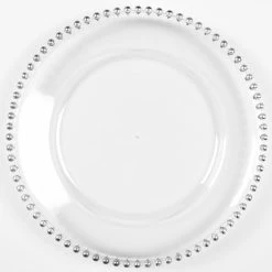 Shop By Event Richland 13" Silver Beaded Plastic Charger Plate Set Of 24