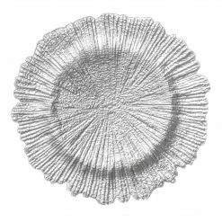 Richland 13" Dripped In Silver Charger Plate Set Of 24