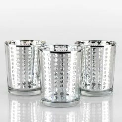 Richland Silver Dotted Glass Holder – Small Set Of 12 Shop By Event