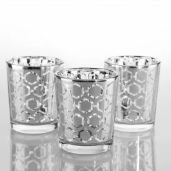 Richland Silver Hexagonal Glass Holder – Small Set Of 72 Shop By Event