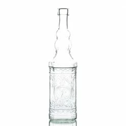 Richland Vintage Square Glass Bottle Clear Set Of 12