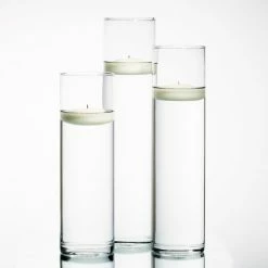 Shop By Event Eastland Tall Cylinder Vases With Richland Floating Candles Set Of 3