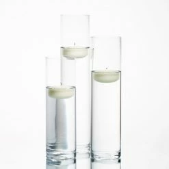 Shop By Event Eastland Tall Cylinder Vases With Richland Floating Candles Set Of 3