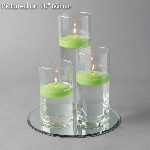 Eastland Round Mirror And Cylinder Vase Centerpiece With Richland 3" Floating Candles Set Of 84 2 Eastland Round Mirror And Cylinder Vase Centerpiece With Richland 3" Floating Candles Set Of 84