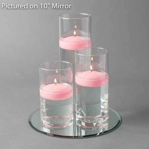 Eastland Round Mirror And Cylinder Vase Centerpiece With Richland 3" Floating Candles Set Of 84 12 Eastland Round Mirror And Cylinder Vase Centerpiece With Richland 3" Floating Candles Set Of 84