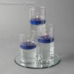 Eastland Round Mirror And Cylinder Vase Centerpiece With Richland 3" Floating Candles Set Of 84 26 Eastland Round Mirror And Cylinder Vase Centerpiece With Richland 3